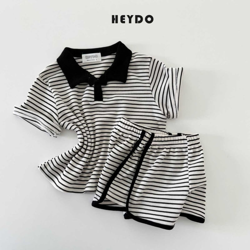 Heydo - Korean Children Fashion - #childrensboutique - Jelly Collar Top Bottom Set - 6