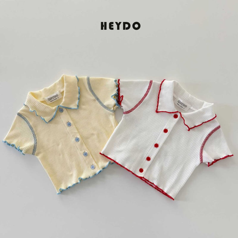 Heydo - Korean Children Fashion - #childrensboutique - Sweet Rib Collar Tee