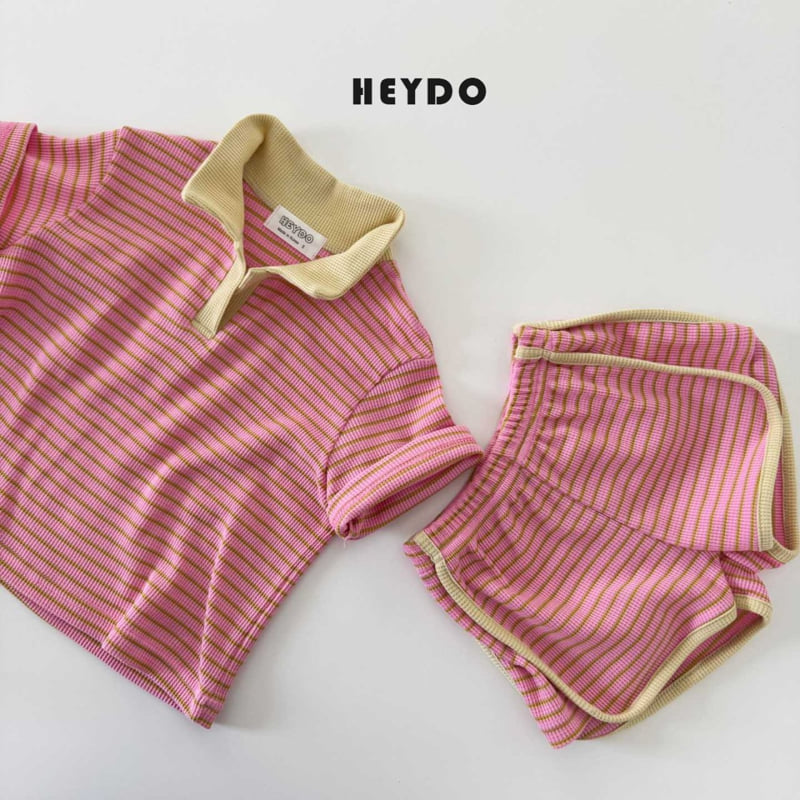 Heydo - Korean Children Fashion - #discoveringself - Jelly Collar Top Bottom Set - 8