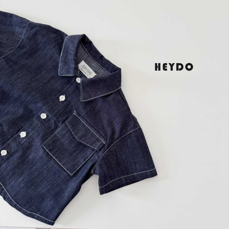Heydo - Korean Children Fashion - #kidsshorts - One Pocket Short Sleeve Shirt - 5