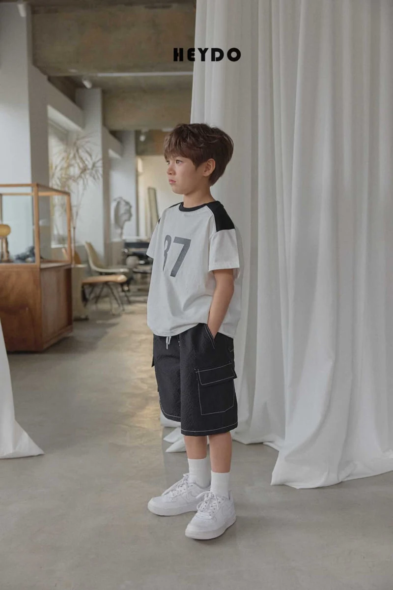 Heydo - Korean Children Fashion - #kidsshorts - Stitch Cargo Pants - 9