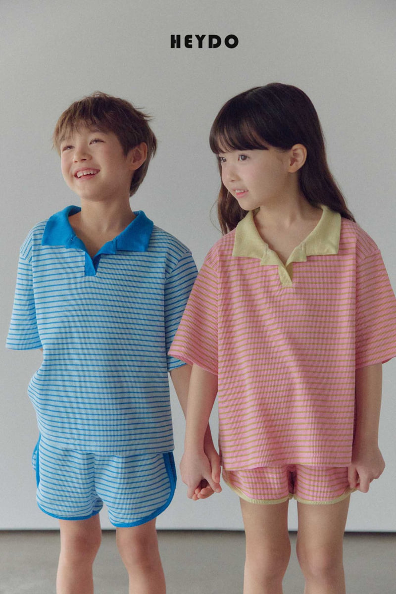 Heydo - Korean Children Fashion - #kidsstore - Jelly Collar Top Bottom Set - 11