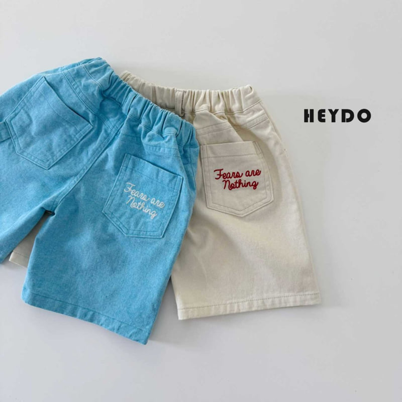 Heydo - Korean Children Fashion - #kidzfashiontrend - Mine P Embroidered Shorts - 12