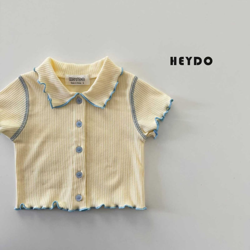 Heydo - Korean Children Fashion - #kidzfashiontrend - Sweet Rib Collar Tee - 7
