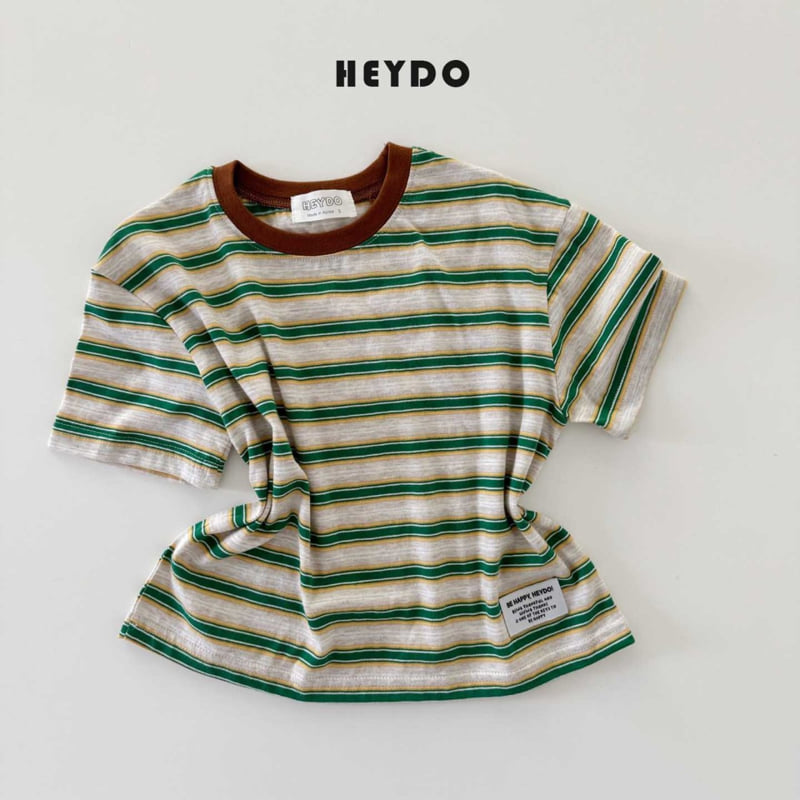 Heydo - Korean Children Fashion - #kidzfashiontrend - Label Stripe Tee - 6