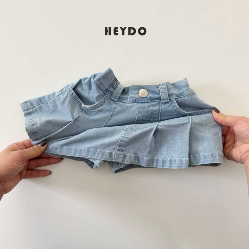 Heydo - Korean Children Fashion - #littlefashionista - Mimi Pleated Denim Skirt - 6