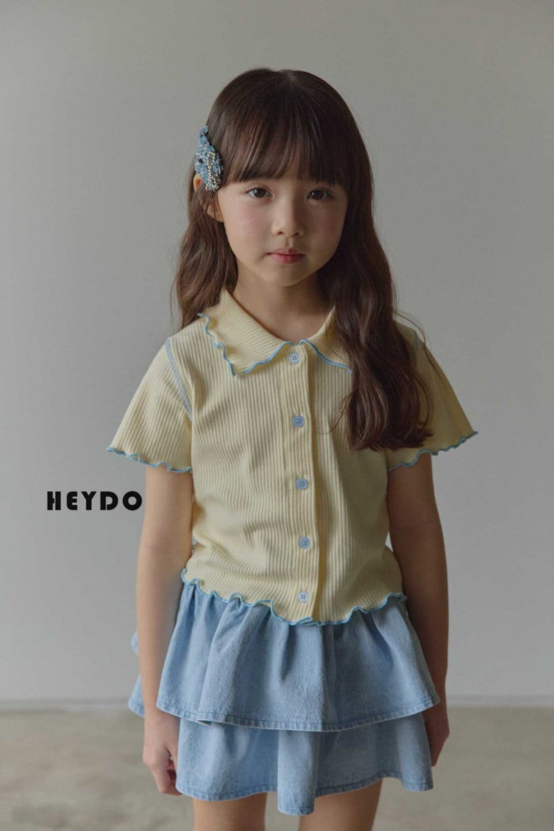 Heydo - Korean Children Fashion - #littlefashionista - Sweet Rib Collar Tee - 9