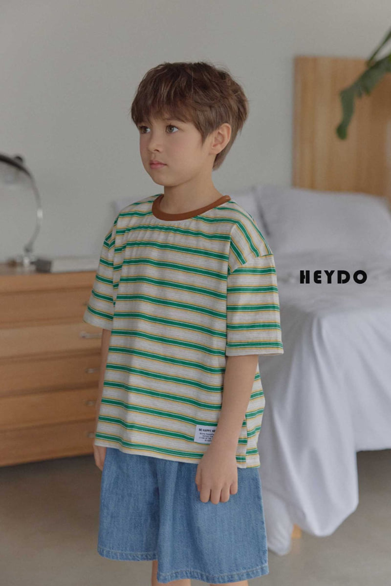 Heydo - Korean Children Fashion - #magicofchildhood - Label Stripe Tee - 9