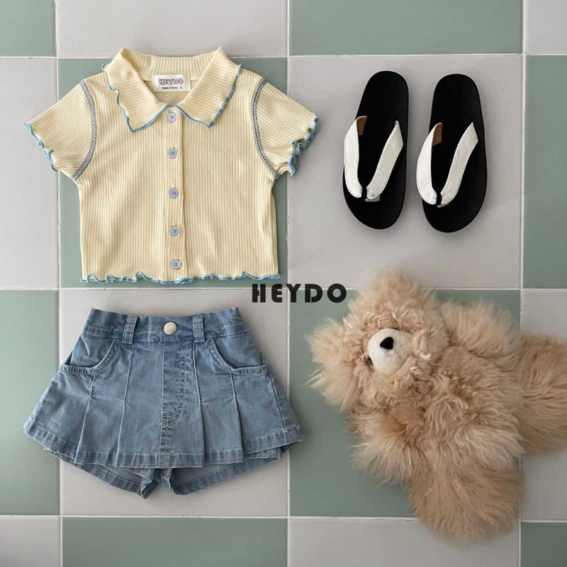 Heydo - Korean Children Fashion - #minifashionista - Mimi Pleated Denim Skirt - 8