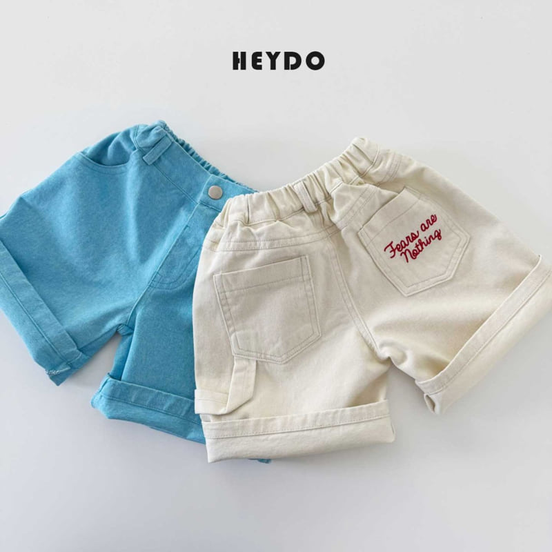 Heydo - Korean Children Fashion - #prettylittlegirls - Mine P Embroidered Shorts