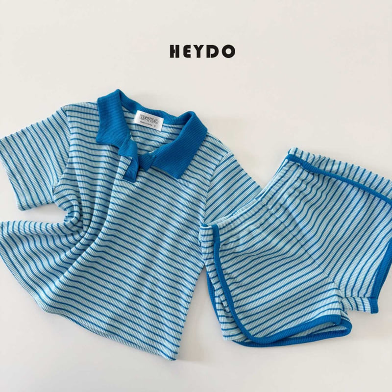 Heydo - Korean Children Fashion - #prettylittlegirls - Jelly Collar Top Bottom Set - 3