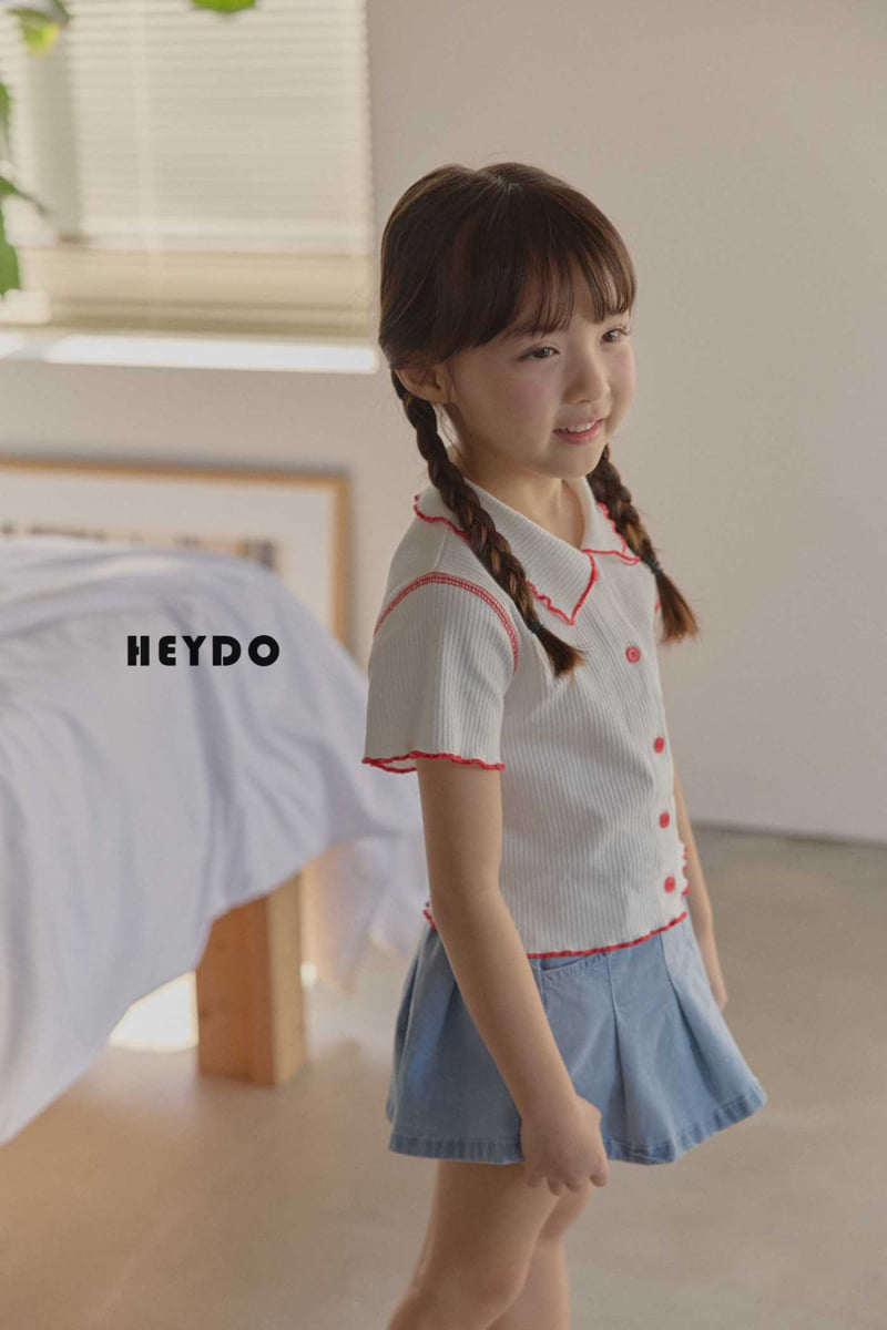 Heydo - Korean Children Fashion - #prettylittlegirls - Sweet Rib Collar Tee - 12
