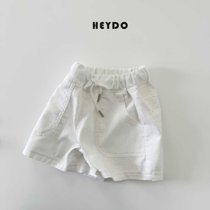 Heydo - Korean Children Fashion - #toddlerclothing - Out Pocket Pants Ivory - 6
