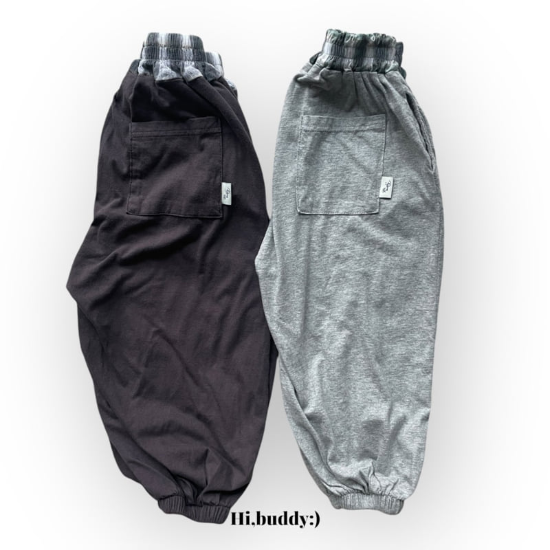 Hi buddy - Korean Children Fashion - #Kfashion4kids - Check Run Jogger Pants - 2