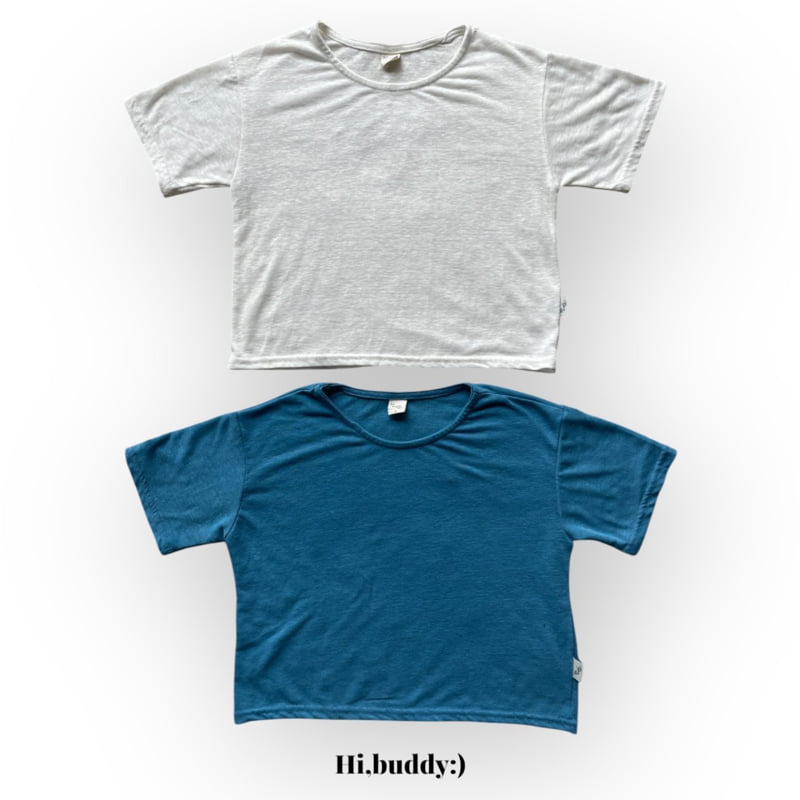 Hi buddy - Korean Children Fashion - #Kfashion4kids - Linen Tee