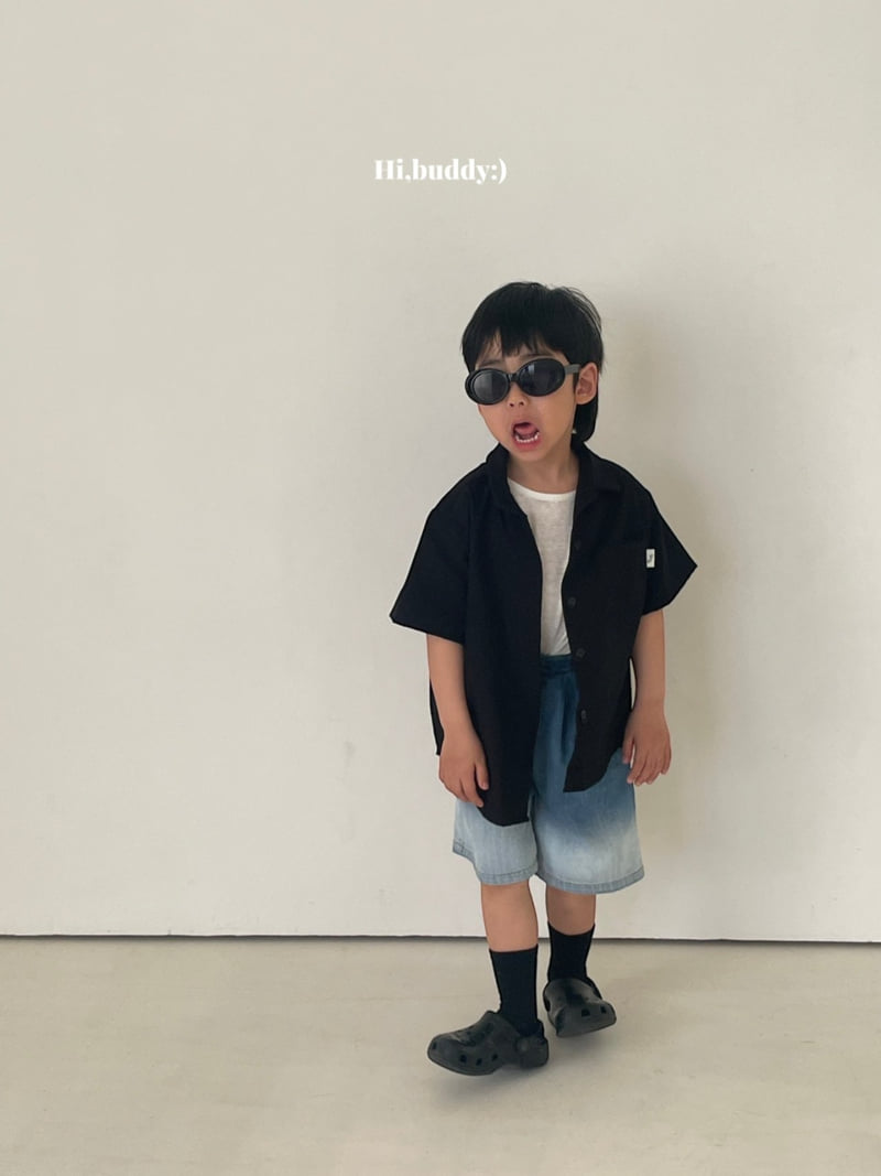 Hi buddy - Korean Children Fashion - #childofig - Black Shirt - 6