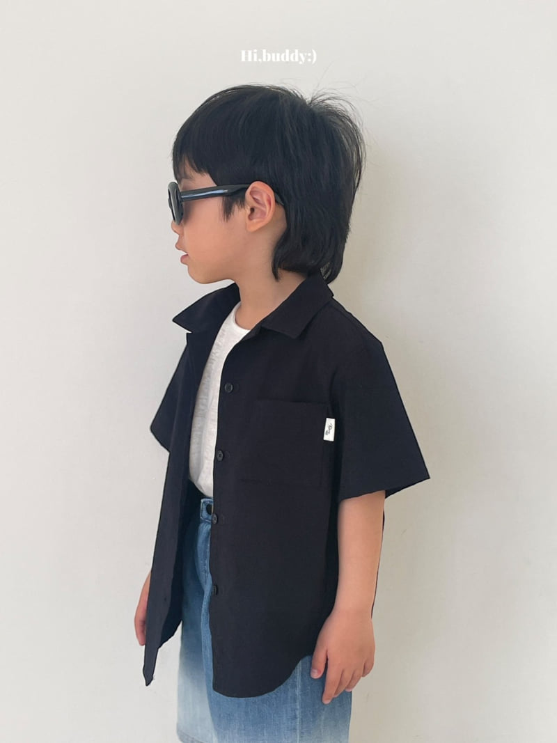Hi buddy - Korean Children Fashion - #designkidswear - Black Shirt - 9