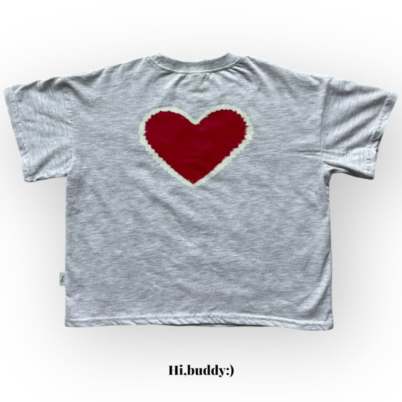 Hi buddy - Korean Children Fashion - #discoveringself - Heart Tee - 4