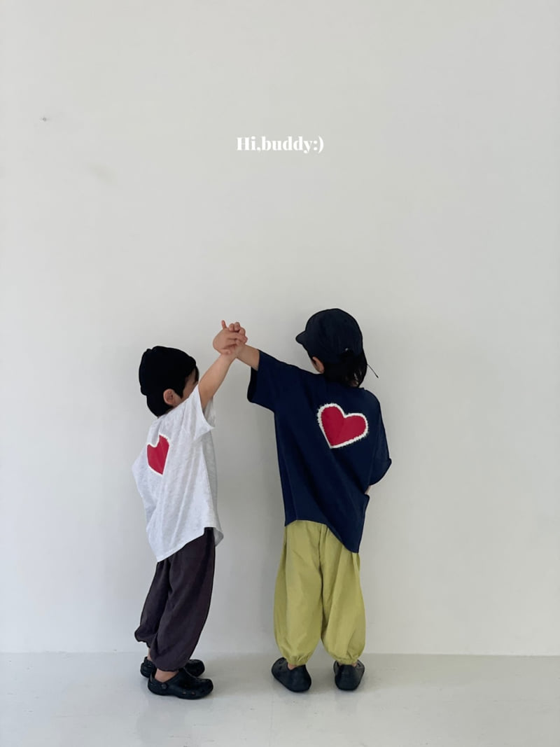 Hi buddy - Korean Children Fashion - #kidsstore - Heart Tee - 6