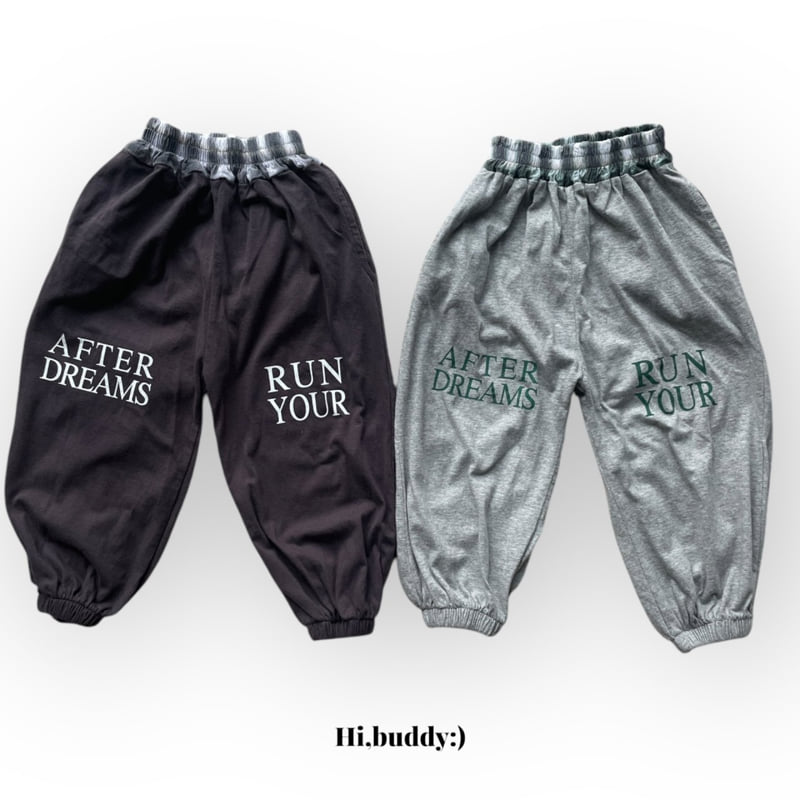 Hi buddy - Korean Children Fashion - #kidzfashiontrend - Check Run Jogger Pants