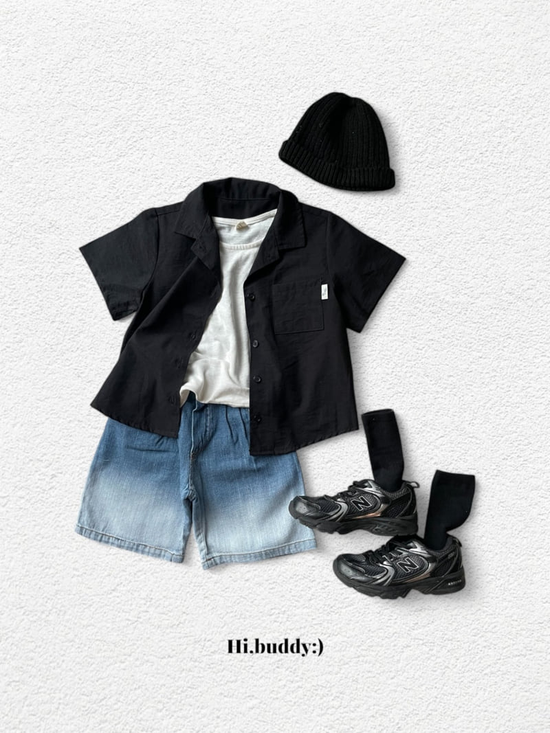 Hi buddy - Korean Children Fashion - #magicofchildhood - Black Shirt - 3