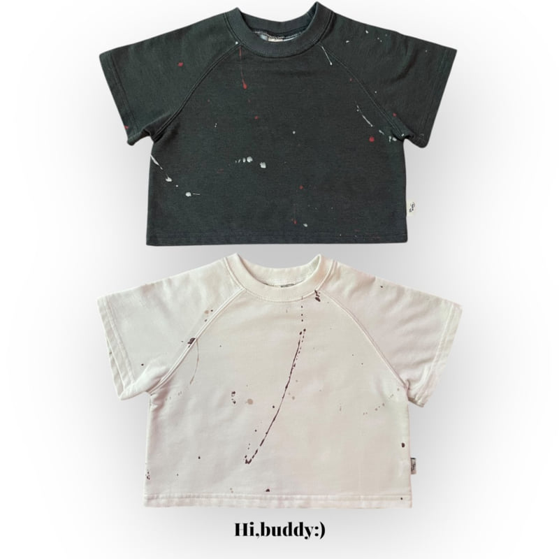Hi buddy - Korean Children Fashion - #magicofchildhood - Painting Raglan Tee