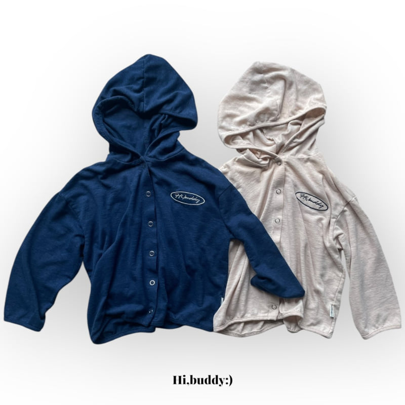 Hi buddy - Korean Children Fashion - #prettylittlegirls - Linen Hooded Cardigan