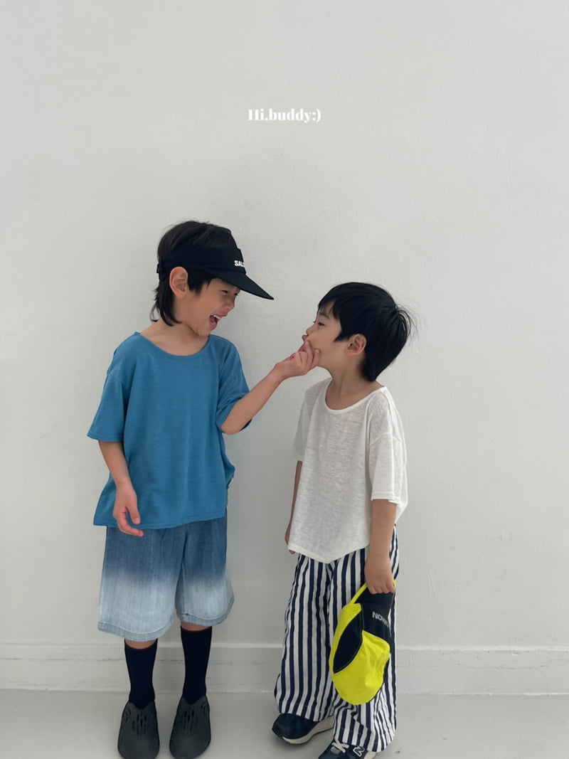 Hi buddy - Korean Children Fashion - #stylishchildhood - Linen Tee - 8