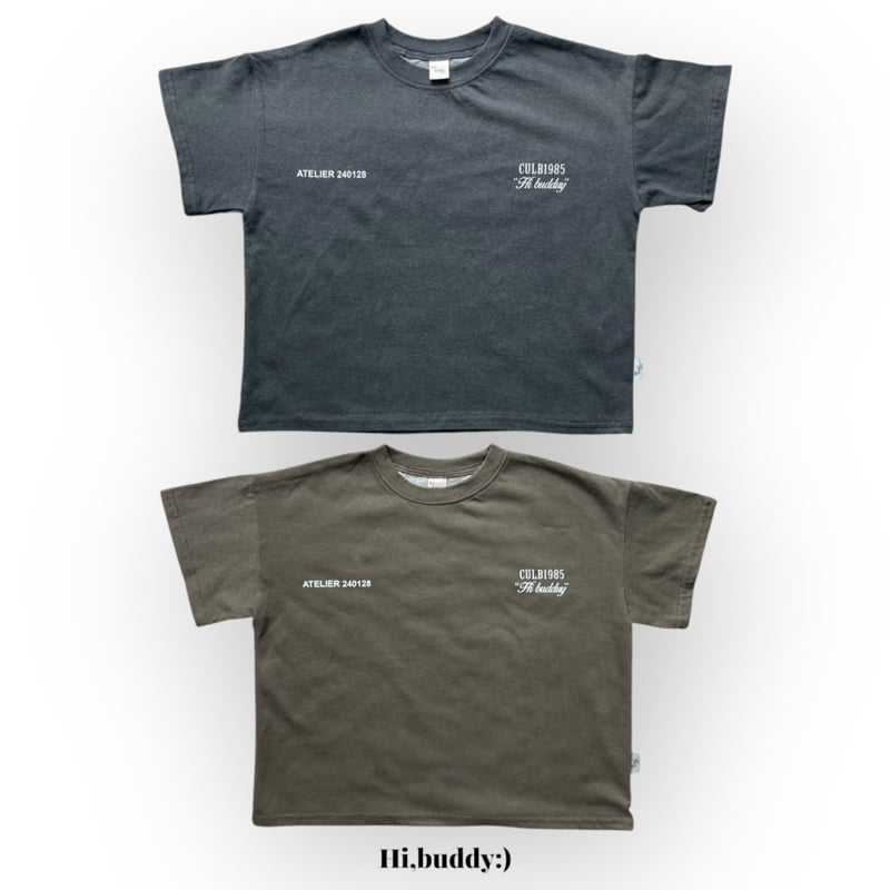 Hi buddy - Korean Children Fashion - #toddlerclothing - Club Pigment Tee
