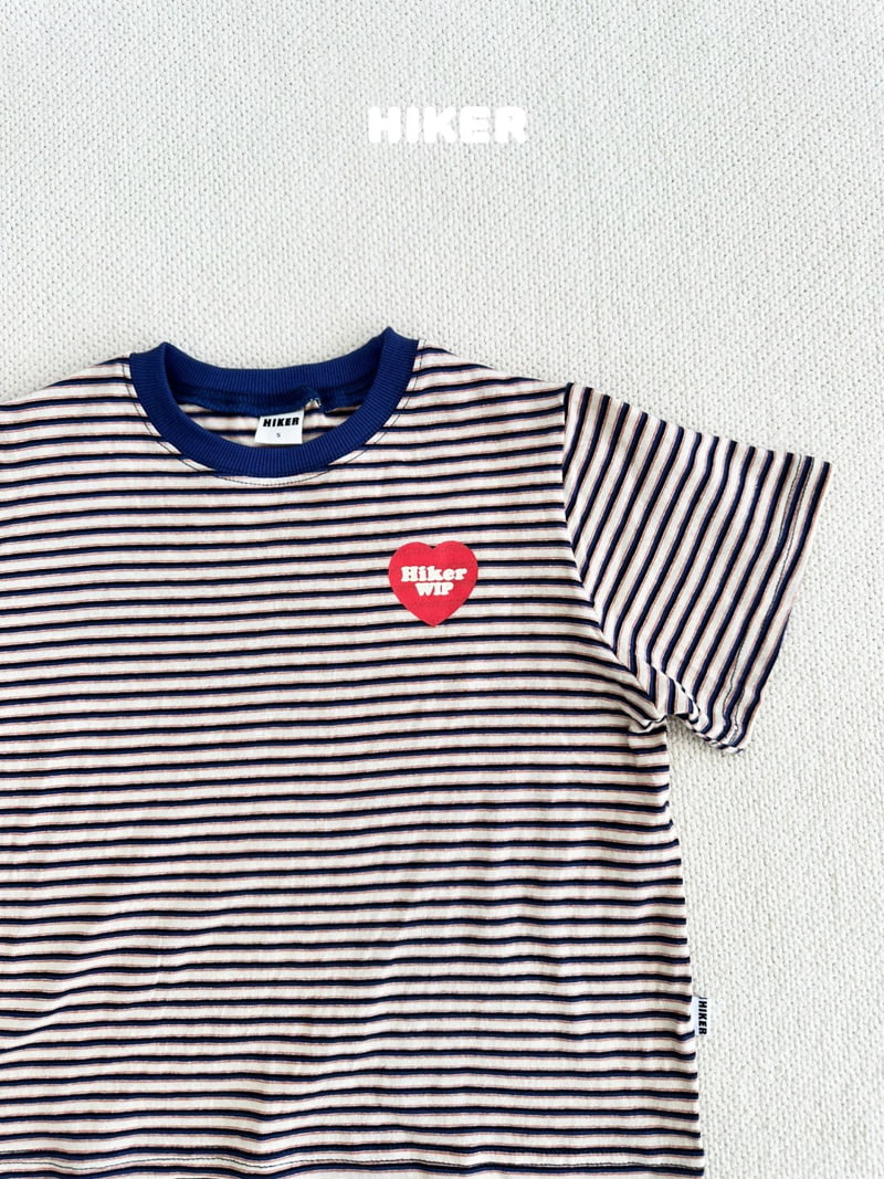 Hiker - Korean Children Fashion - #Kfashion4kids - Heart Whip Stripe Tee - 3