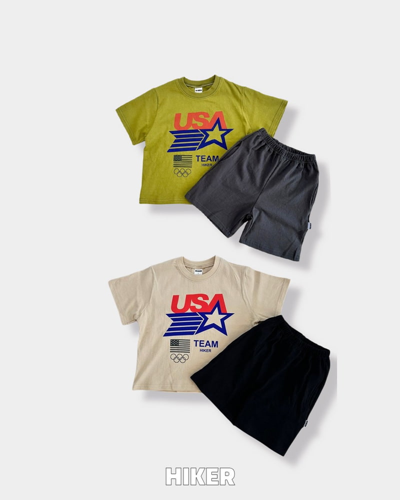 Hiker - Korean Children Fashion - #childofig - USA Top Bottom Set