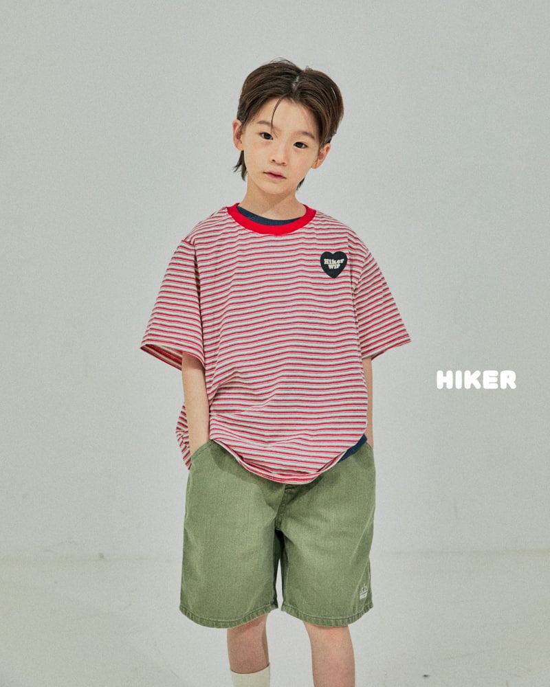Hiker - Korean Children Fashion - #childofig - Heart Whip Stripe Tee - 9
