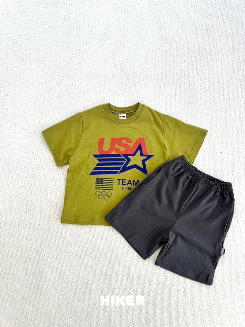 Hiker - Korean Children Fashion - #designkidswear - USA Top Bottom Set - 3