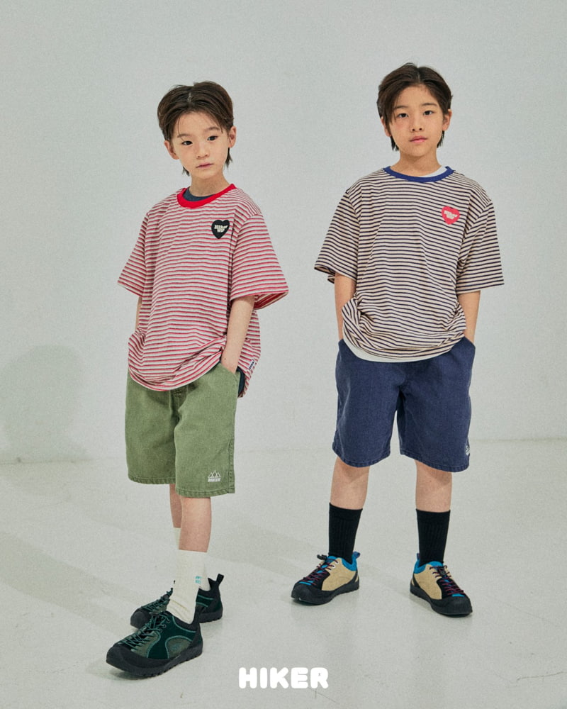 Hiker - Korean Children Fashion - #designkidswear - Heart Whip Stripe Tee - 11