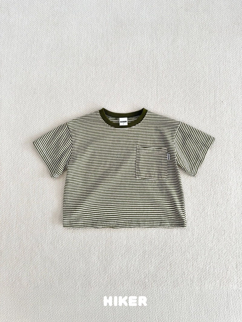 Hiker - Korean Children Fashion - #discoveringself - Pocket Stripe Plain Short Sleeve Tee - 5