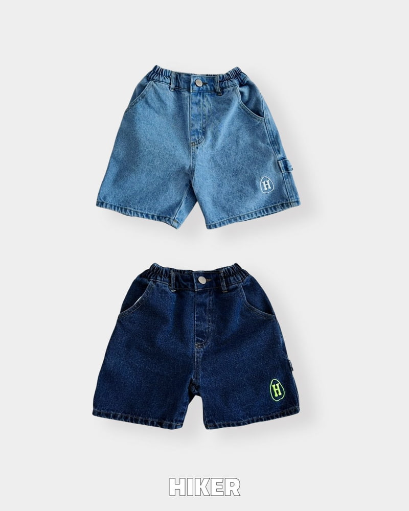 Hiker - Korean Children Fashion - #kidsstore - H Drop Denim Shorts - 2