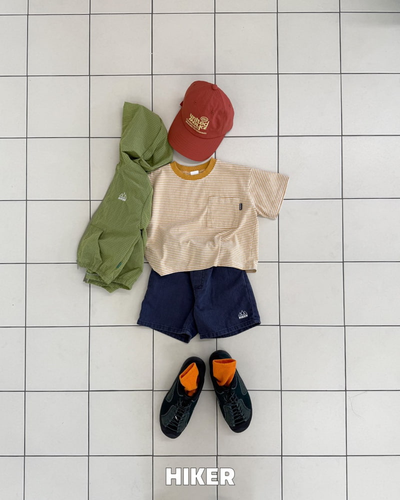 Hiker - Korean Children Fashion - #kidzfashiontrend - Pocket Stripe Plain Short Sleeve Tee - 9