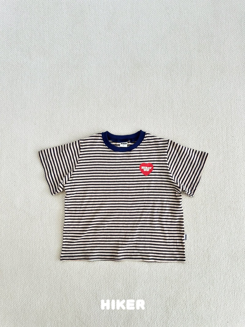 Hiker - Korean Children Fashion - #kidzfashiontrend - Heart Whip Stripe Tee - 2