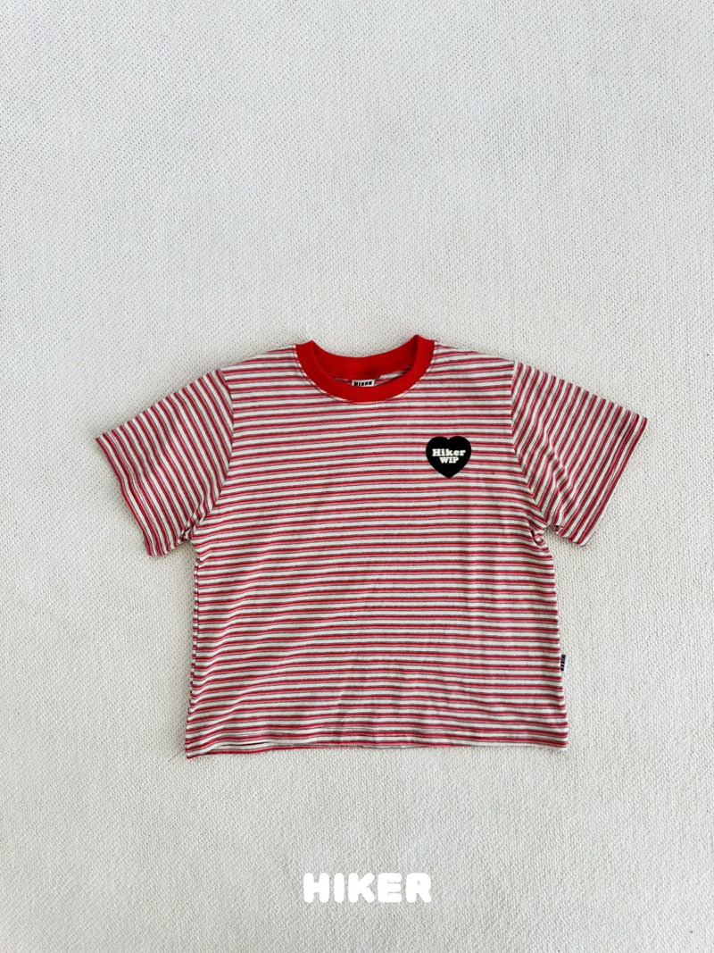 Hiker - Korean Children Fashion - #Kfashion4kids - Heart Whip Stripe Tee - 4