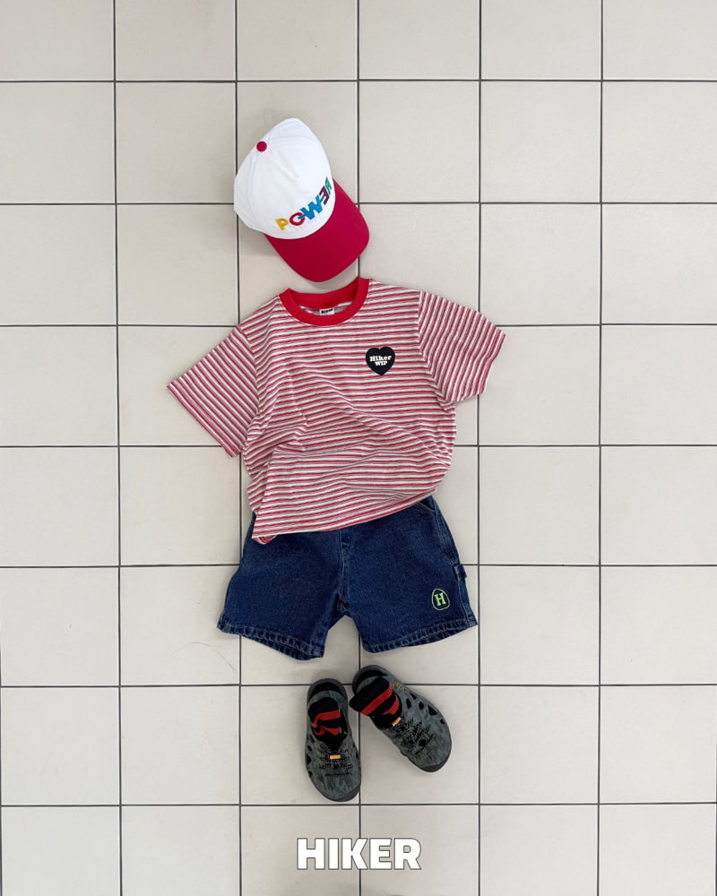 Hiker - Korean Children Fashion - #minifashionista - Heart Whip Stripe Tee - 6