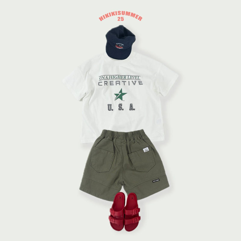 Hikiki - Korean Children Fashion - #kidzfashiontrend - Label Shorts Jeans - 4