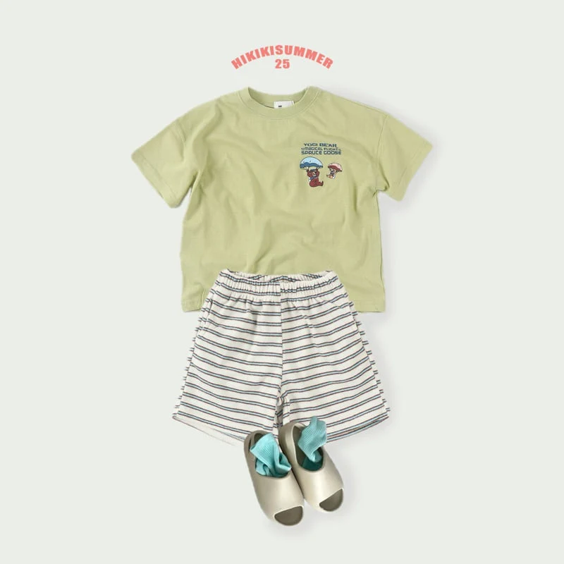 Hikiki - Korean Children Fashion - #kidsshorts - Bear Tee - 6