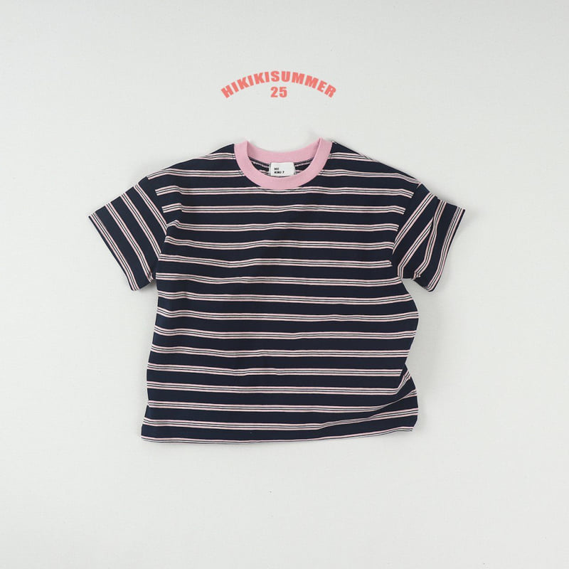 Hikiki - Korean Children Fashion - #kidsshorts - Striped Tee - 6