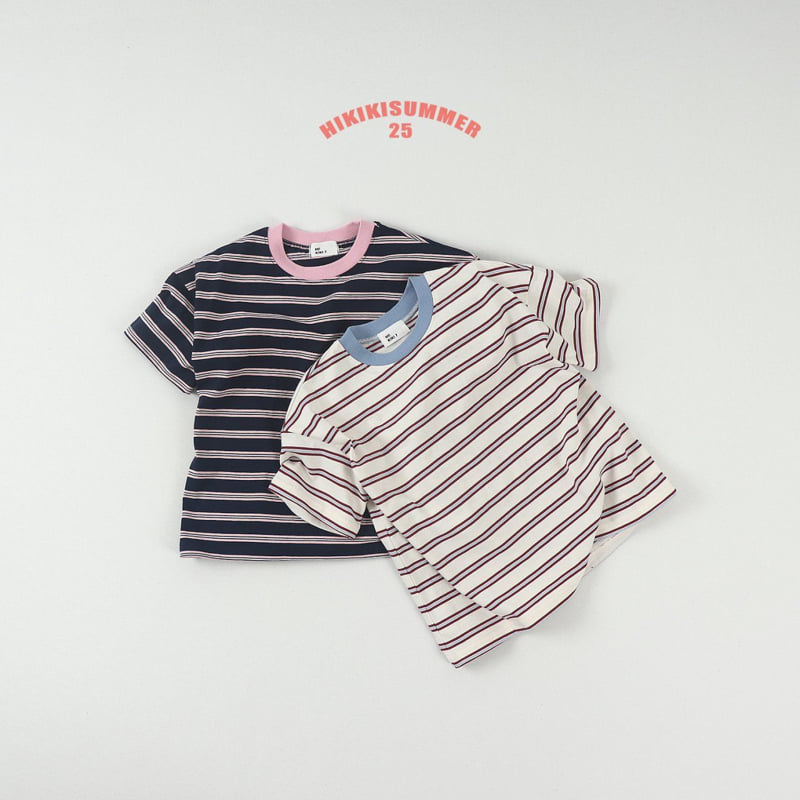 Hikiki - Korean Children Fashion - #kidzfashiontrend - Striped Tee - 8