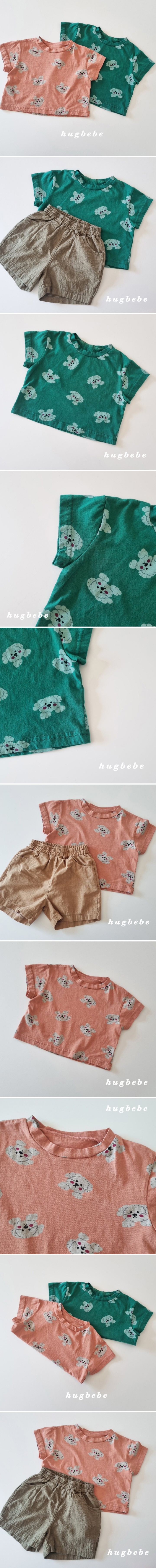Hug Bebe - Korean Baby Fashion - #onlinebabyshop - Red Puppy Tee