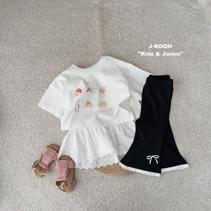 J-Room - Korean Children Fashion - #Kfashion4kids - Lace Bootcut Pants - 8