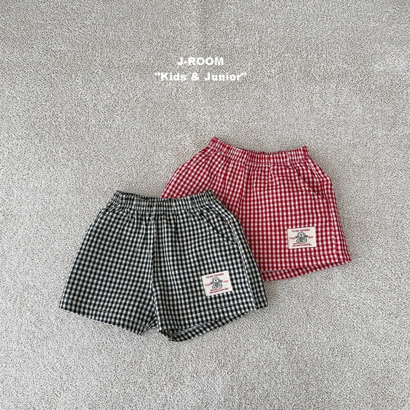 J-Room - Korean Children Fashion - #childofig - Cotton Check Shorts