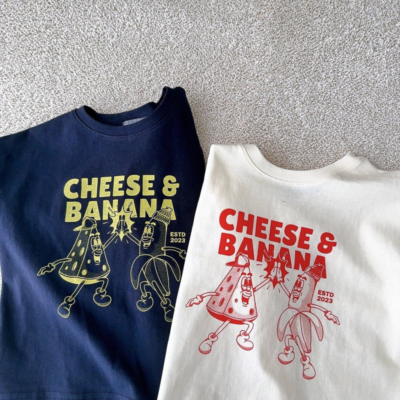 J-Room - Korean Children Fashion - #stylishchildhood - Cheese Banana Tee - 4