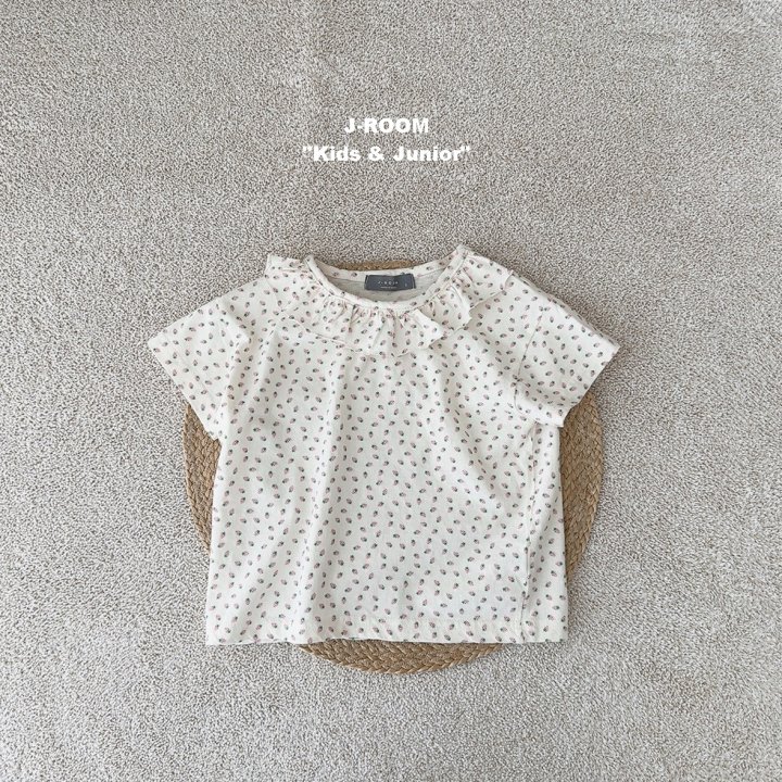 J-Room - Korean Children Fashion - #prettylittlegirls - Strawberry Linen Frill Tee - 4