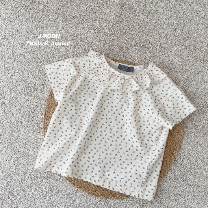 J-Room - Korean Children Fashion - #childofig - Strawberry Linen Frill Tee - 5